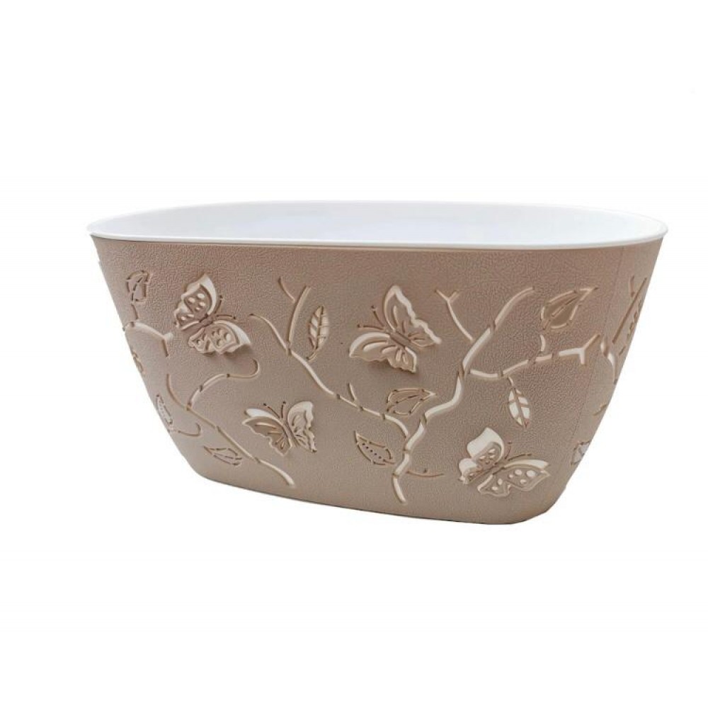 Jardiniera Bej 3D cu Fluturi, Mica Nr 1