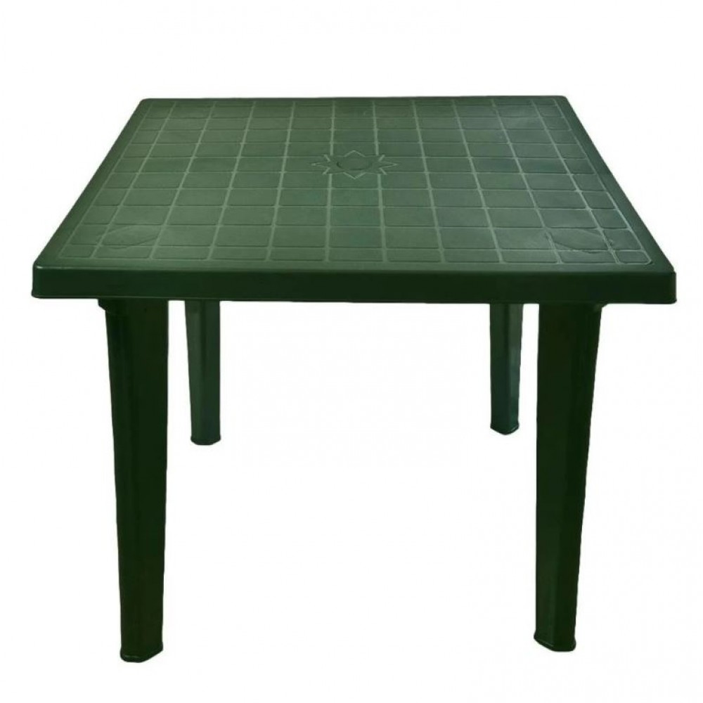 Masa pentru gradina patrata verde, din plastic Sterk