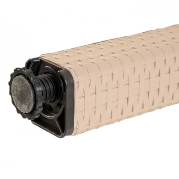 Masa tip ratan din plastic pentru gradina dreptunghiulara 150x90cm Crem, CRL