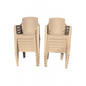 Scaun pentru gradina Infinity Crem CRL, Set 12 Buc