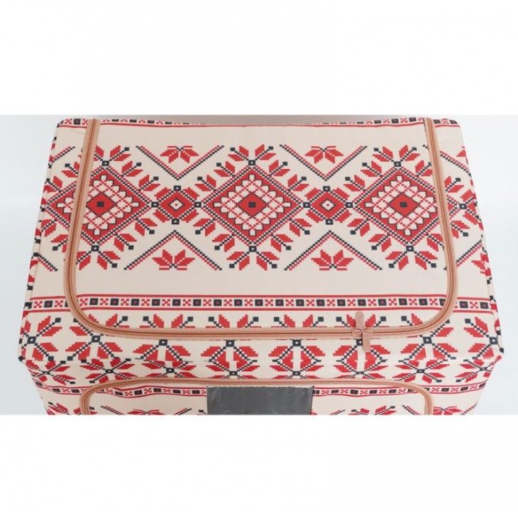 Cutie depozitare pliabila cu fermoar 100L Motiv traditional 2