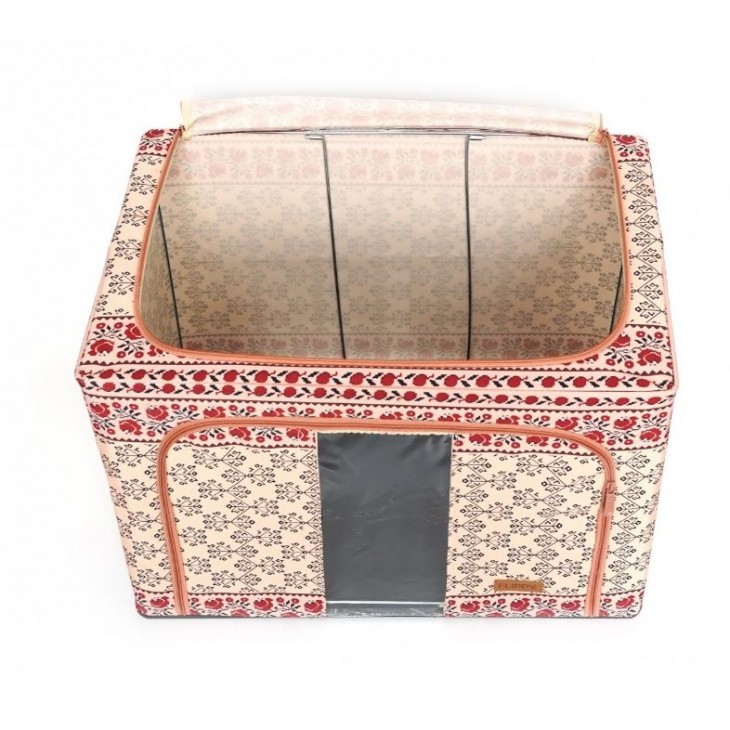 Cutie depozitare pliabila cu fermoar 100L Motiv traditional 3