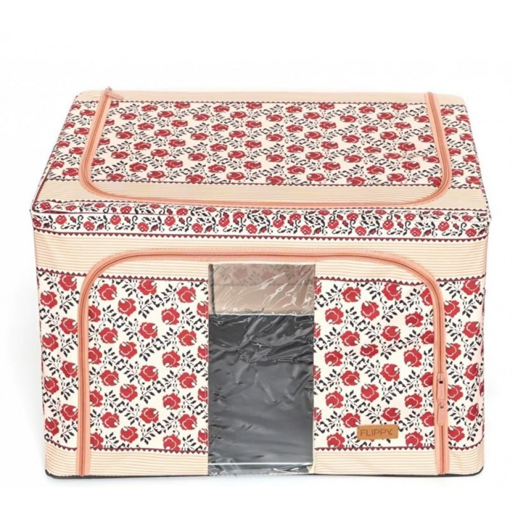 Cutie depozitare pliabila cu fermoar 100L Motiv traditional 4