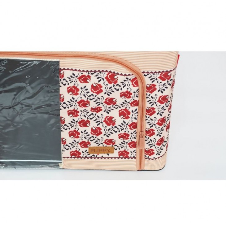 Cutie depozitare pliabila cu fermoar 100L Motiv traditional 4