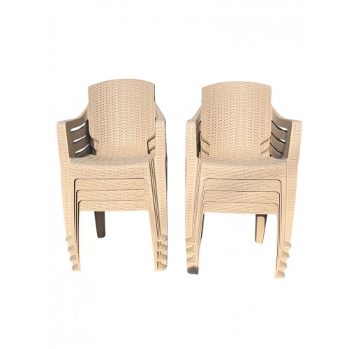 Scaun pentru gradina Infinity Crem CRL, Set 8 Buc