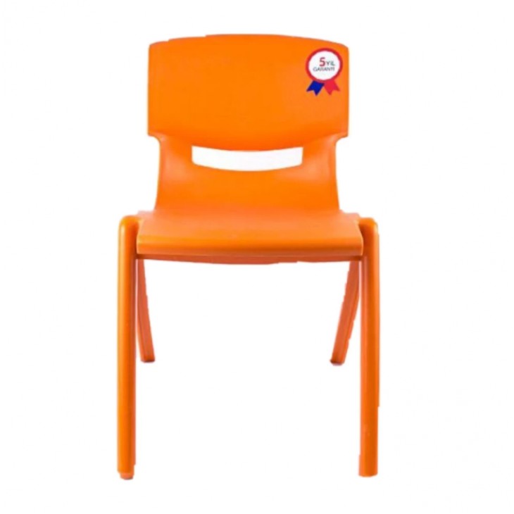 Scaun copil plastic gradinita, rosu/portocaliu set 2 bucati