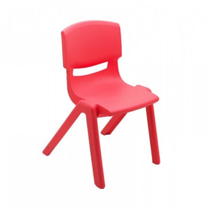 Scaun copil plastic gradinita, rosu/portocaliu set 2 bucati