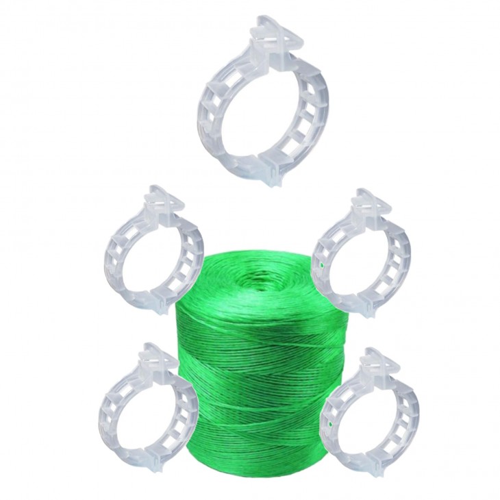 Clips palisat tomate 250 buc/set + Sfoara palisat 1KG + Cutter