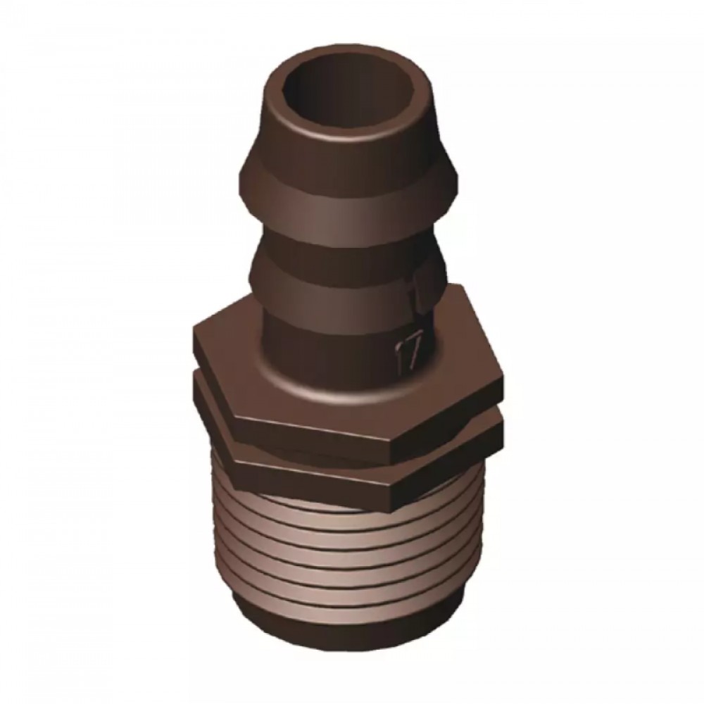 Racord 1/2, filet exterior pentru tub picurare 16mm, Teco Italia