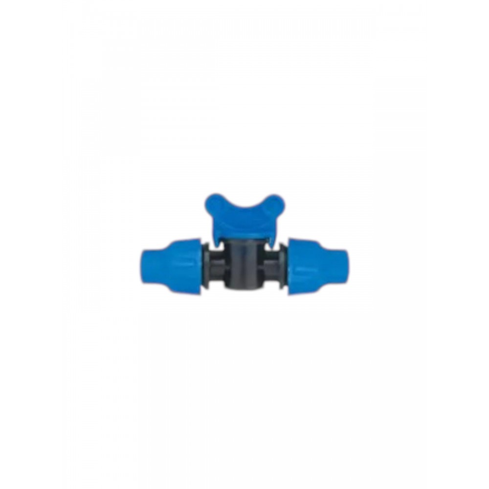 Robinet de trecere tub picurare 16mm cu piulite, Poelsan
