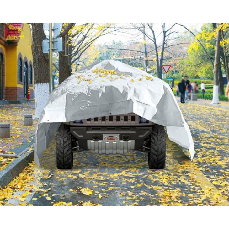 Prelata 6m x 10m, 185g/m2 cu inele, Alba