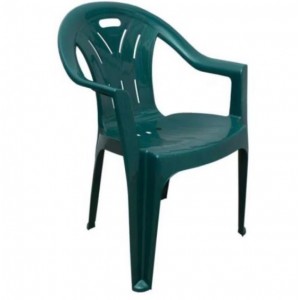 Scaun gradina verde, din plastic 
