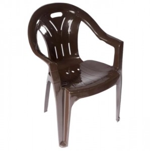 Scaun gradina maro, din plastic 
