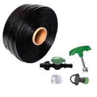 Kit irigare banda picurare 20cm/100m, cu 31 accesorii