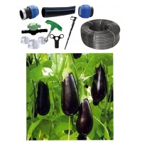 Kit irigare tub picurare complet 100mp, cultura de vinete, 40cm/100m
