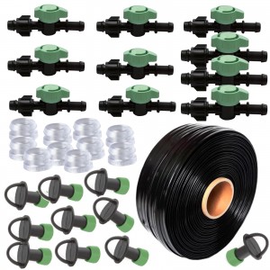 Kit irigare banda picurare 10cm/100m, cu 30 accesorii