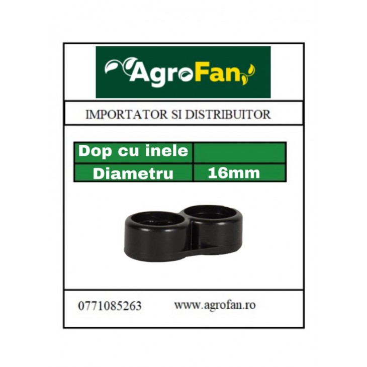 Dop cu inele pentru tub picurare 16MM