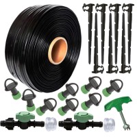 Kit irigare banda picurare 20cm/100m, cu 76 accesorii