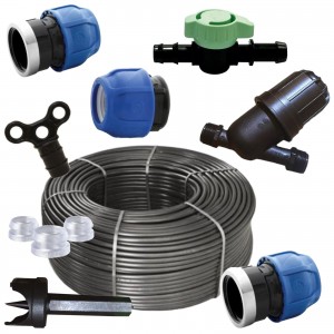 Kit irigare tub picurare 100/100 cu 36 accesorii