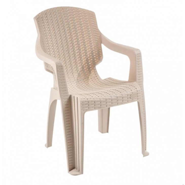 Scaun pentru gradina Infinity Crem CRL, Set 12 Buc